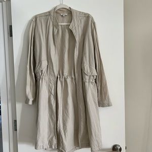 Aritzia babaton linen trench coat